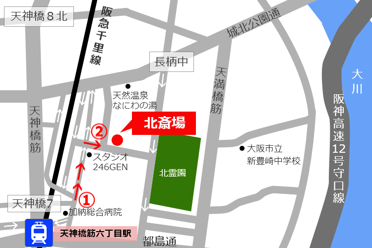 大阪市立北斎場案内地図SP版